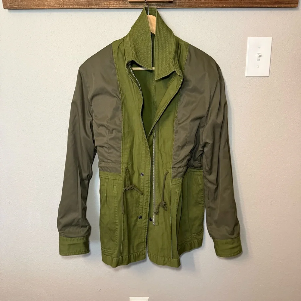 Rag & Bone Lorenz Cotton Military Jacket Army Green SZ M